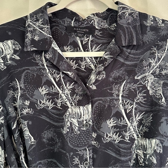 All Saints Athea Safari Shirt Dress • Knee Length • Button Up • Medium • EUC - Picture 4 of 15